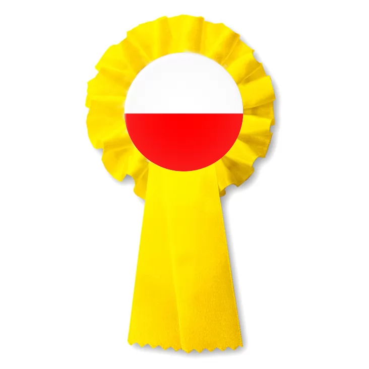 przypinka kotylion Polska biało-czerwona flaga