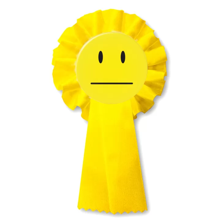 przypinka kotylion Buźka - dostatecznie