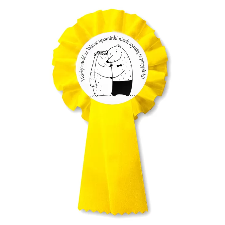 przypinka kotylion Podziękowanie
