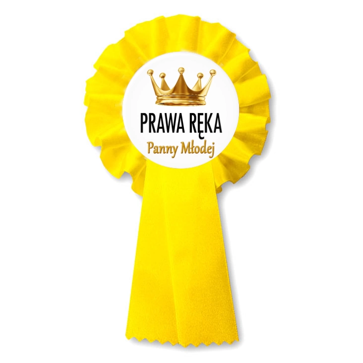 przypinka kotylion Prawa ręka