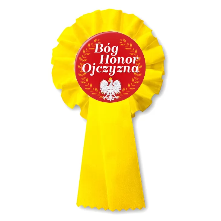 przypinka kotylion Bóg Honor Ojczyzna