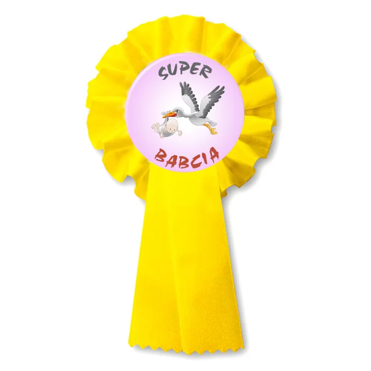 przypinka kotylion Super Babcia