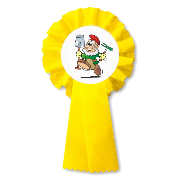 przypinka kotylion Krasnal z łopatą