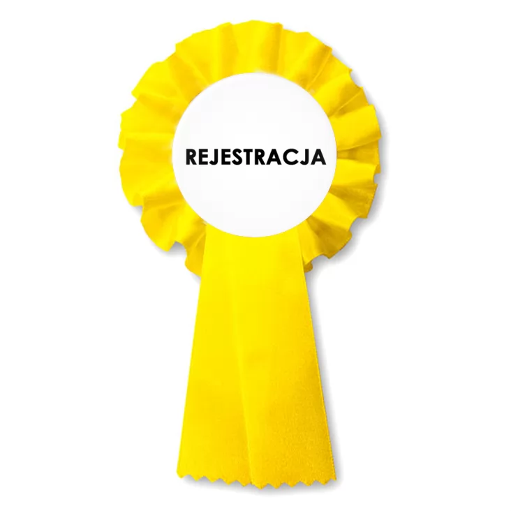 przypinka kotylion Rejestracja