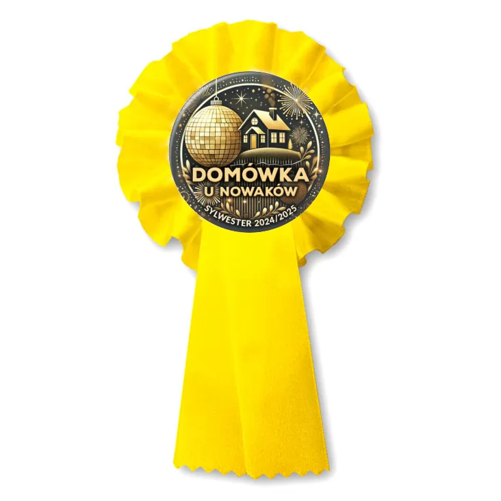 przypinka kotylion Sylwester domówka
