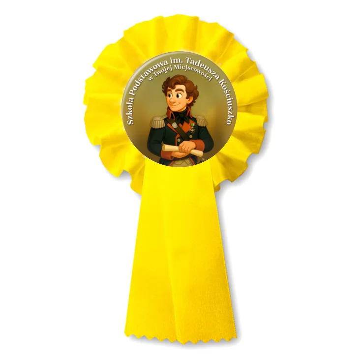 przypinka kotylion Szkoła im. Tadeusza Kościuszko