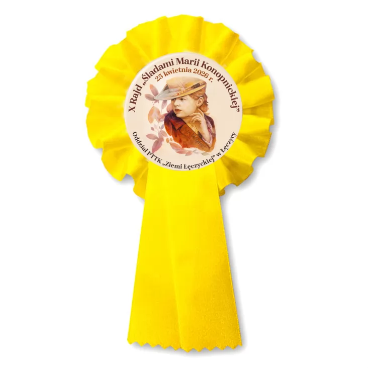 przypinka kotylion X Rajd Śladami Marii Konopnickiej
