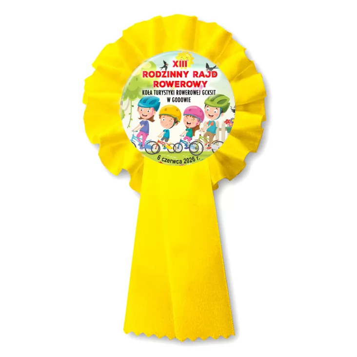 przypinka kotylion XIII Rodzinny Rajd Rowerowy 2026