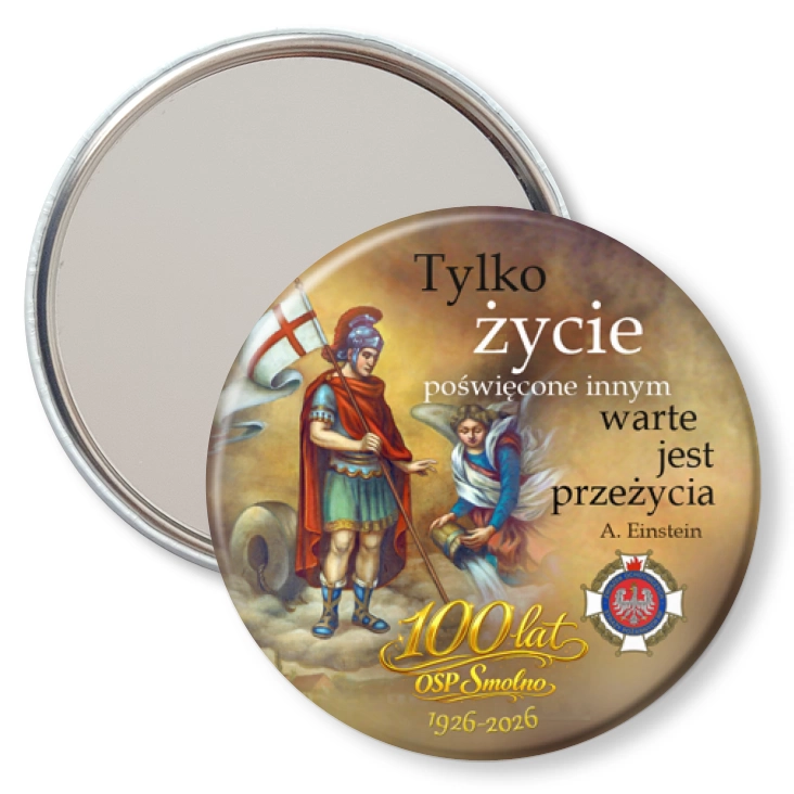 przypinka lusterko 100 lat OSP Smolno