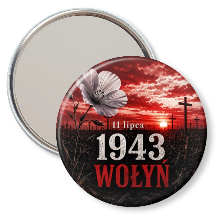 przypinka lusterko 11 lipca 1943 Wołyń