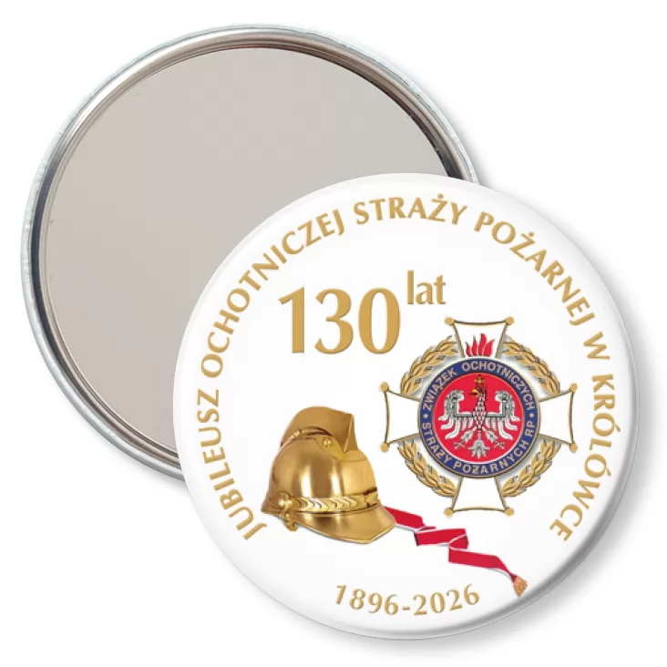 przypinka lusterko 130 lat OSP w Królówce