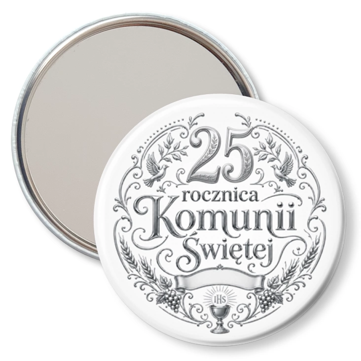 przypinka lusterko 25 rocznica Pierwszej Komunii Świętej