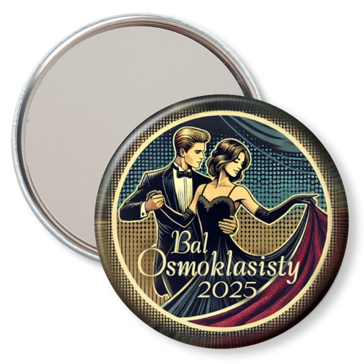 przypinka lusterko Bal ósmoklasisty w stylu pop art