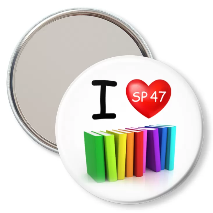 przypinka lusterko Biblioteka SP 47 w Gdańsku
