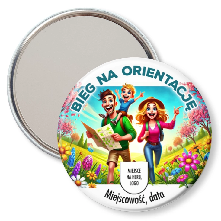 przypinka lusterko Bieg na orientację
