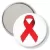 Przypinka lusterko Czerwona wstążka symbol walki z AIDS