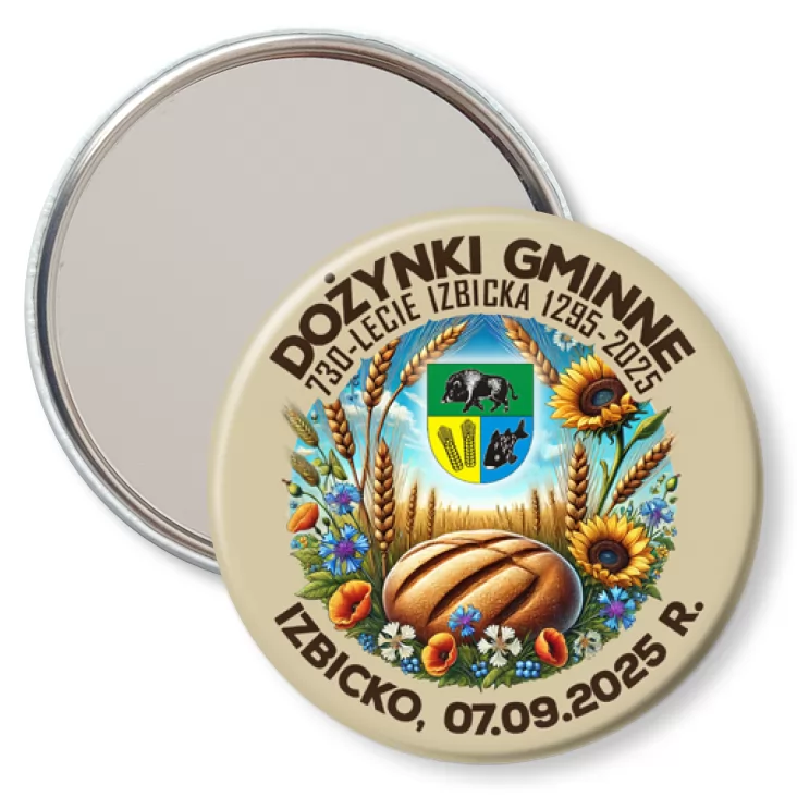 przypinka lusterko Dożynki Gminne Izbicko 2025