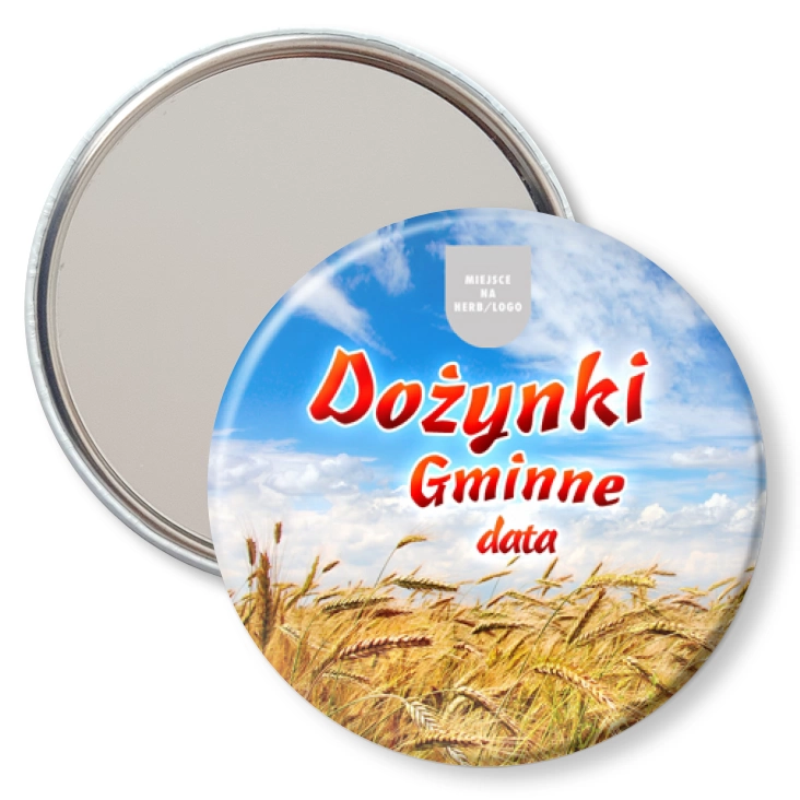 przypinka lusterko Dożynki gminne Pole zboża