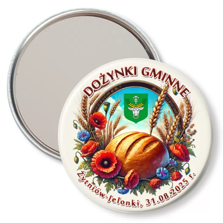 przypinka lusterko Dozynki gminne Żytników-Jelonki 2025