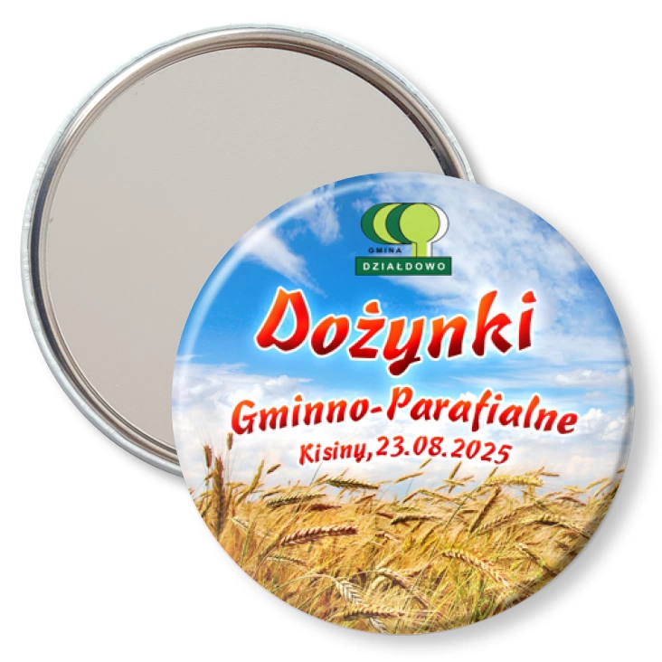 przypinka lusterko Dożynki Gminno-Parafialne Kisiny 2025
