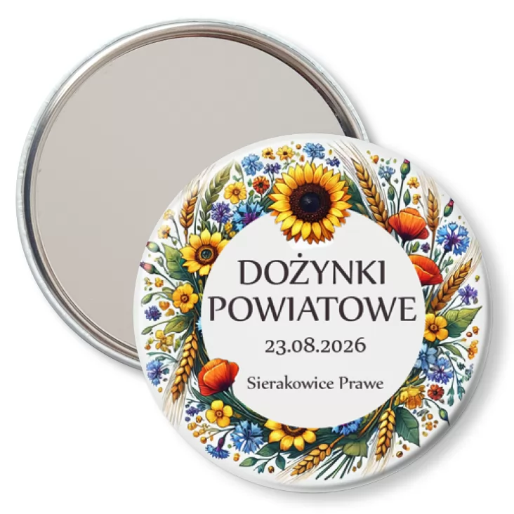 przypinka lusterko Dożynki Powiatowe Sierakowice Prawe 2026