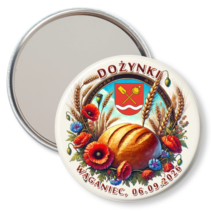 przypinka lusterko Dożynki Waganiec 2026