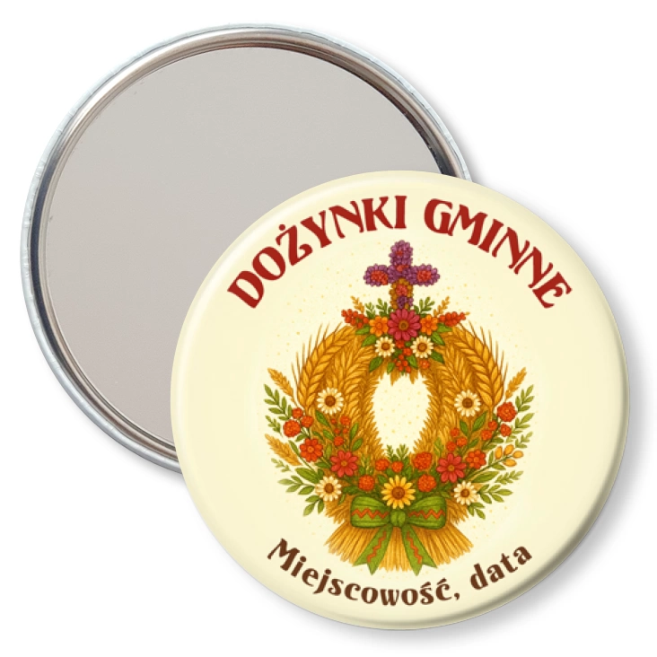 przypinka lusterko Dożynki wieniec dożynkowy