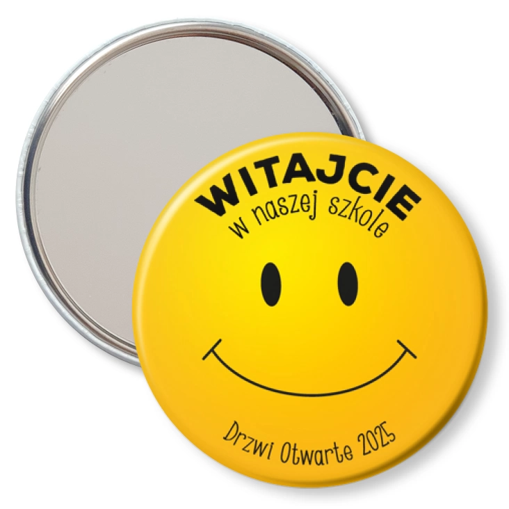 przypinka lusterko Drzwi Otwarte Witajcie w naszej szkole