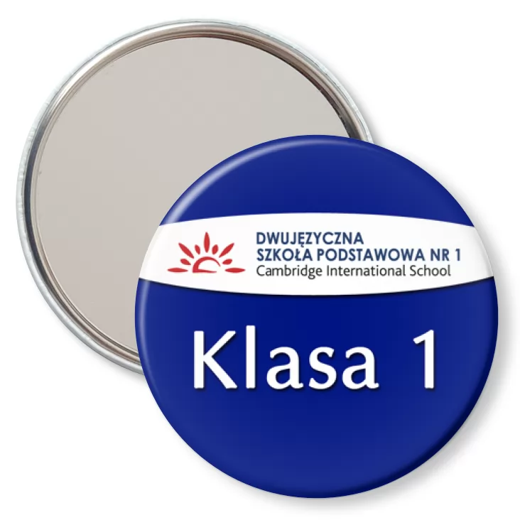 przypinka lusterko Dwujęzyczna Szkoła Ponstawowa nr 1 - klasa 1