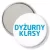 Przypinka lusterko Dyżurny klasy niebieski napis