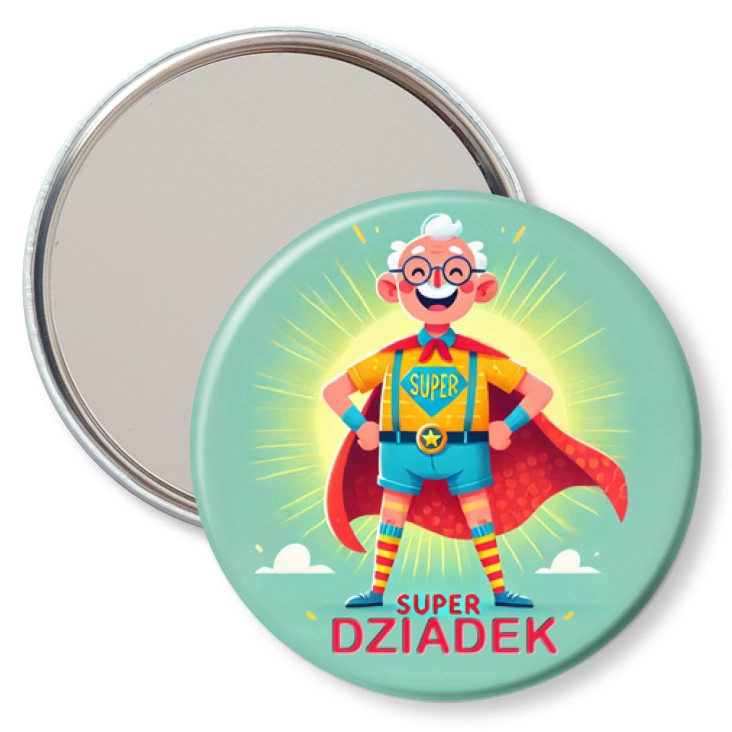 przypinka lusterko Dziadek superbohater