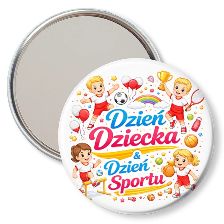 przypinka lusterko Dzień Dziecka i Dzień Sportu