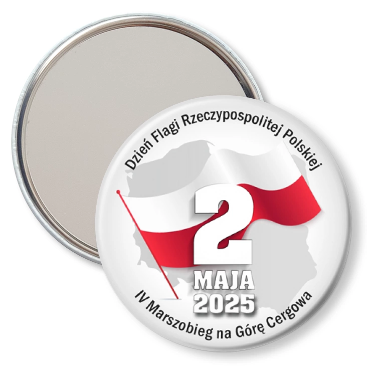 przypinka lusterko Dzień Flagi Marszobieg Cergowa