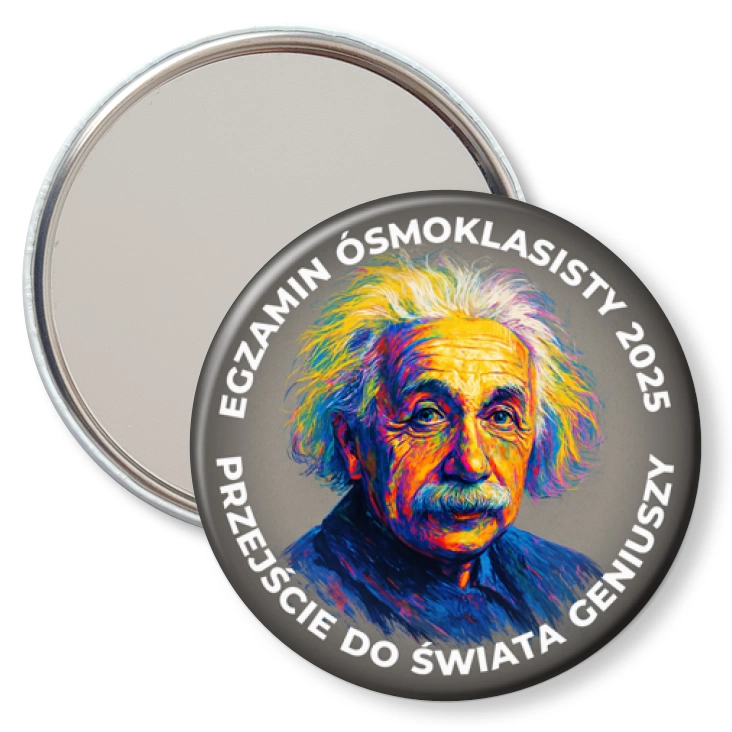 przypinka lusterko Egzamin Ósmoklasisty Einstein świat geniuszy