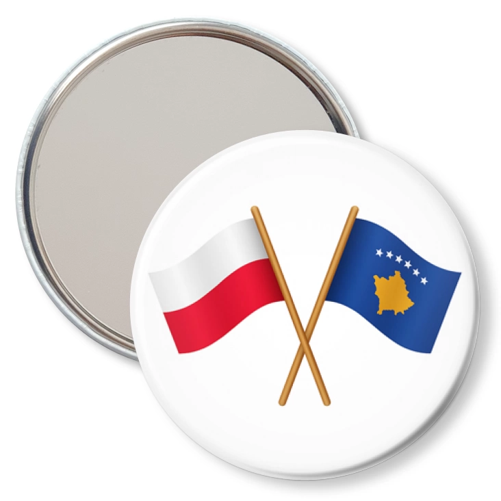 przypinka lusterko Flagi przyjaźni Polska Kosowo