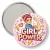 Przypinka lusterko Girl power z gestem Kozakiewicza