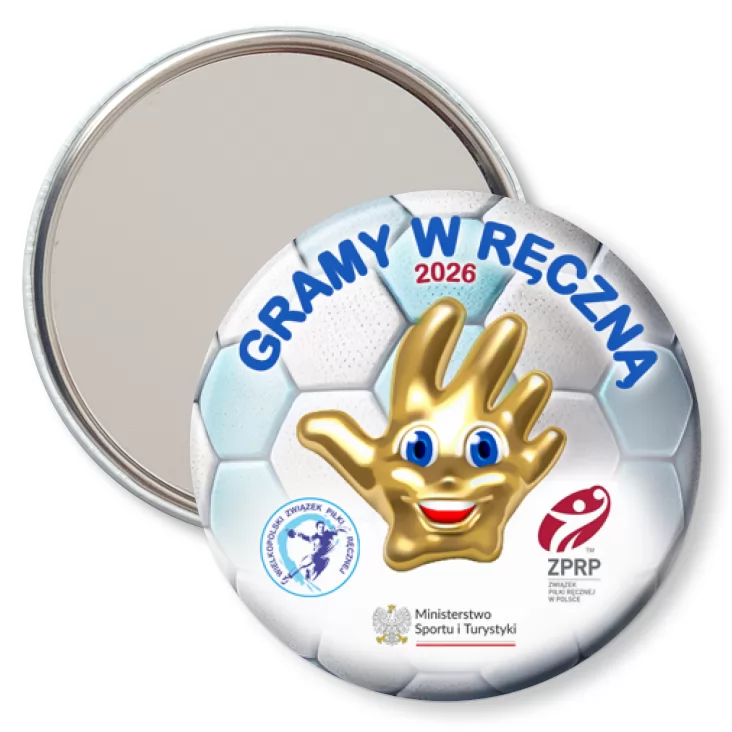 przypinka lusterko Gramy w ręczną 2026