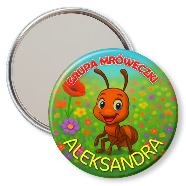 przypinka lusterko Grupa Mróweczki