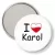 Przypinka lusterko I love Karol
