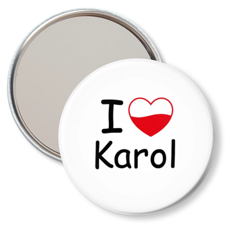 przypinka lusterko I love Karol
