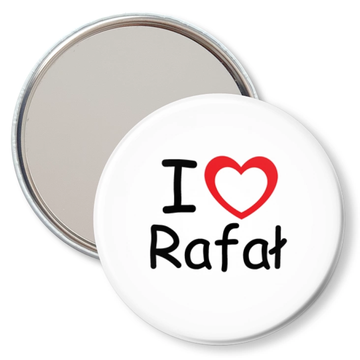 przypinka lusterko I love Rafał