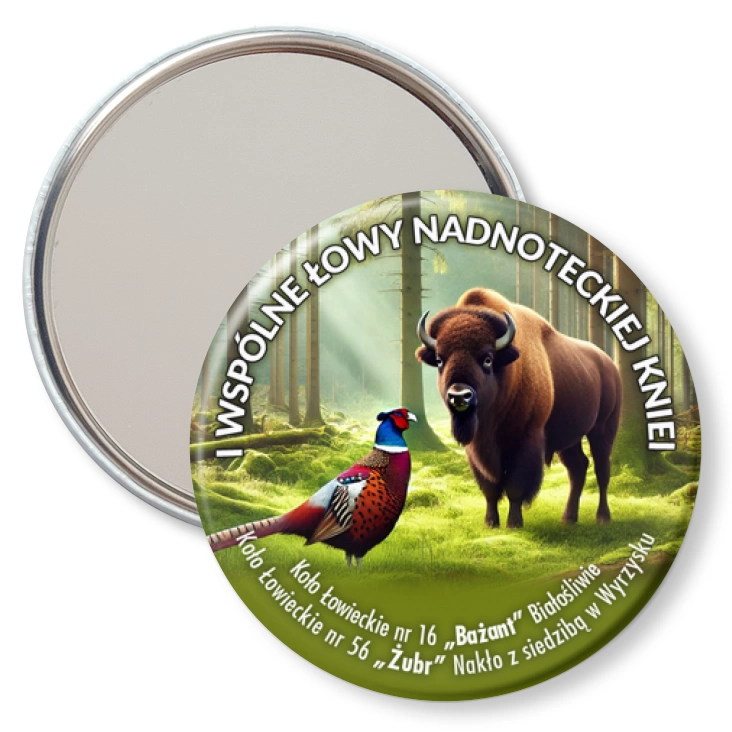 przypinka lusterko I Wspólne Łowy Nadnoteckiej Kniei