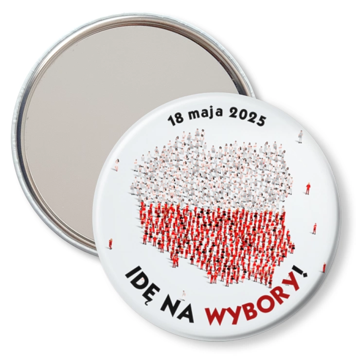 przypinka lusterko Idę na wybory Polska wyborcy