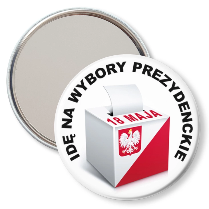 przypinka lusterko Idę na wybory prezydenckie