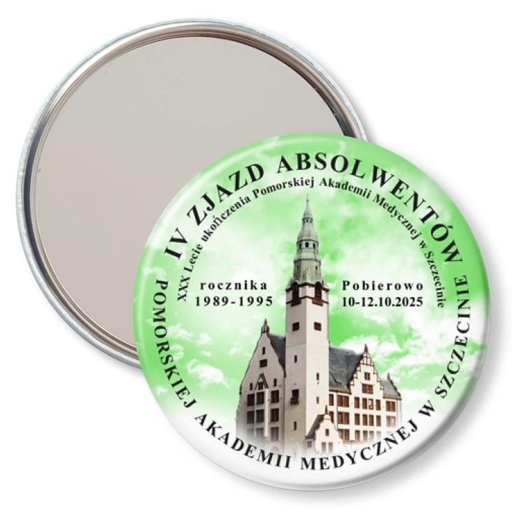 przypinka lusterko IV Zjazd Absolwentów Akademii Medycznej w Szczecinie