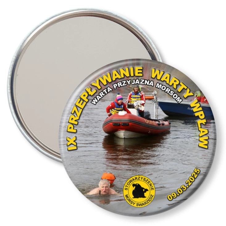 przypinka lusterko IX Przepływanie Warty Wpław