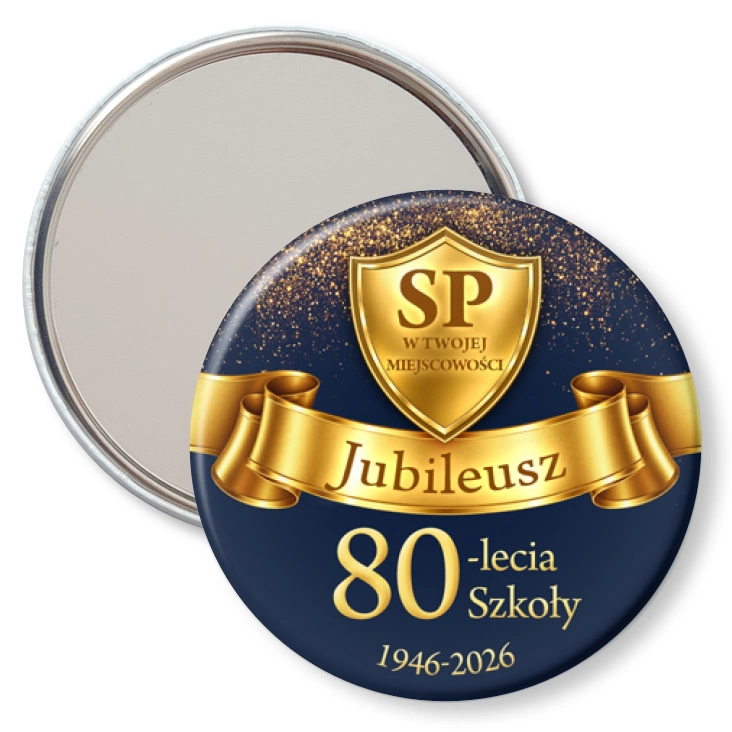 przypinka lusterko Jubileusz 80-lecia szkoły