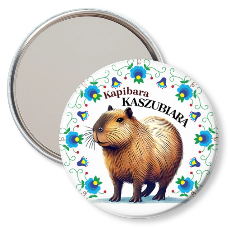 przypinka lusterko Kapibara Kaszubiara