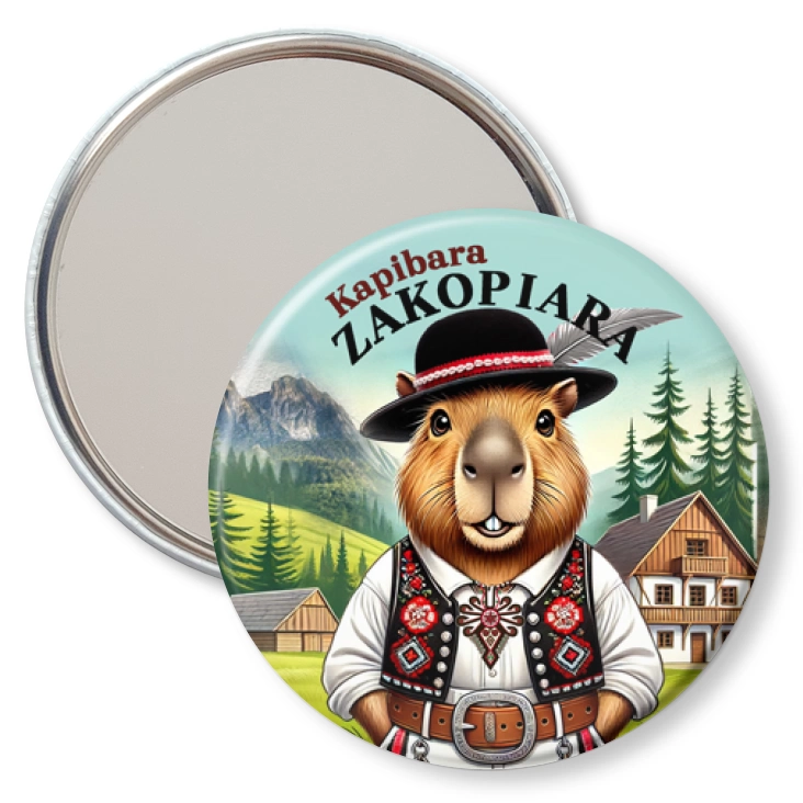 przypinka lusterko Kapibara Zakopiara