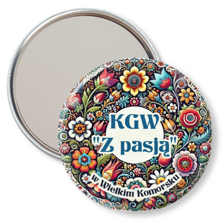przypinka lusterko KGW Z Pasją w Wielkim Komorsku